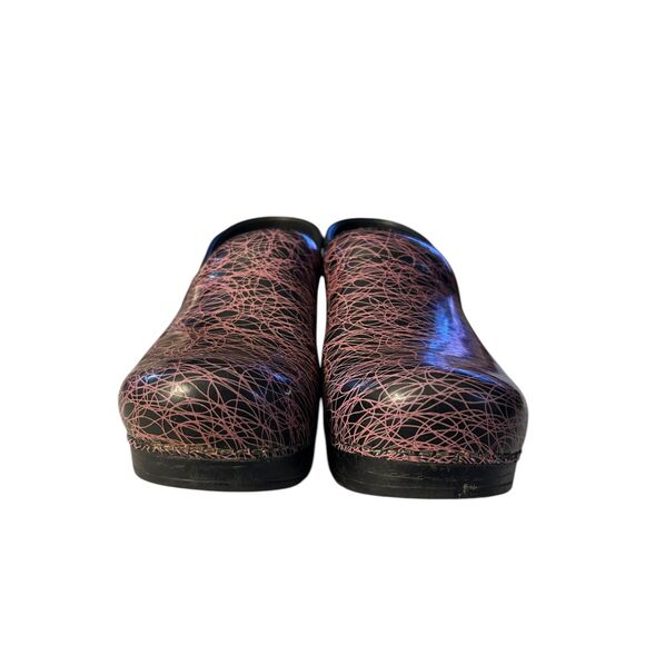 Women's Dansko Classic Clog Size 38 (US 7.5-8) Black/Pink Breast Cancer - Picture 3 of 7